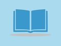 Book Icon, vector illustration, minimal design Royalty Free Stock Photo