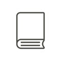 Book icon vector. Line library symbol.