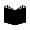 Book icon vector, solid illustration, pictogram isolated on white Royalty Free Stock Photo