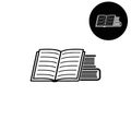 Book icon - white vector icon Royalty Free Stock Photo