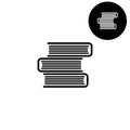 Book icon - white vector icon Royalty Free Stock Photo