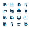 Book Icons // Azure Series Royalty Free Stock Photo