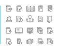 Book Icons // Blue Line Royalty Free Stock Photo
