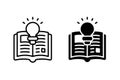 Book Idea Icon Outline And Glyph Style Knowledge Inspiration Concept Royalty Free Stock Photo