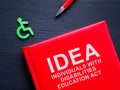 Book IDEA Individuals with disabilities education act. Royalty Free Stock Photo