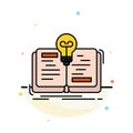 Book, Idea, Novel, Story Abstract Flat Color Icon Template Royalty Free Stock Photo