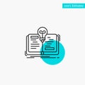 Book, Idea, Novel, Story turquoise highlight circle point Vector icon Royalty Free Stock Photo