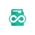 Book Infinity Head Logo Icon Design Royalty Free Stock Photo