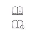 Book with info instructions sign, User Guide Icon. vector