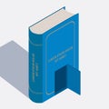 Book isometric image. Fulcolor designe elevrnt