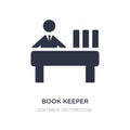 book keeper icon on white background. Simple element illustration from People concept