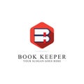 Book Keeper logo inspirations, library logo vector Royalty Free Stock Photo