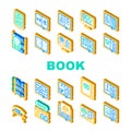 Book Library Shop Collection Icons Set Vector Royalty Free Stock Photo