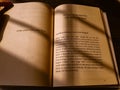 Book photography or book picture with light and shadow