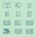 Book line icons