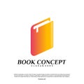 Book Logo concept. Smart Learning Education Logo Design Template Vector. Icon Symbol Royalty Free Stock Photo