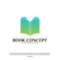 Book Logo concept. Smart Learning Education Logo Design Template Vector. Icon Symbol Royalty Free Stock Photo