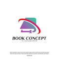Book Logo concept. Smart Learning Education Logo Design Template Vector. Icon Symbol Royalty Free Stock Photo