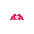 Book love pencil symbol vector