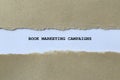 book marketing campaigns on white paper