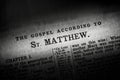 The book of Matthew in the King James Version of the Bible Royalty Free Stock Photo