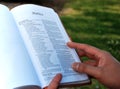 Book of Matthew - reading bible Royalty Free Stock Photo