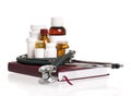Book with medicaments Royalty Free Stock Photo