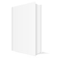 Book mockup. White vertical template with blank cover