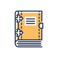 Book- modern vector single line icon Royalty Free Stock Photo