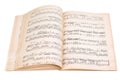 Book with music scores Royalty Free Stock Photo