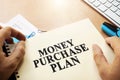 Book with name Money Purchase Plan MPP. Royalty Free Stock Photo
