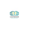 Book nature leaf vector logo template. Suitable for Online Education And Learning Concept