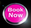 Book now concept icon showing reservations and appointments online - 3d illustration Royalty Free Stock Photo