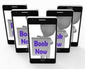 Book Now Phone Shows Make Appointment Or Reservation Royalty Free Stock Photo