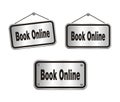 Book online - silver signs Royalty Free Stock Photo