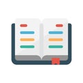 Book open vector flat color icon Royalty Free Stock Photo