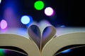 Book pages heart shaped Royalty Free Stock Photo