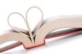 pages of book with heart shape