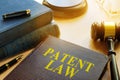 Book about Patent Law. Copyright concept.