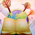 Book and planet Royalty Free Stock Photo