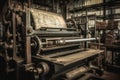 Book press machine print. Generate Ai Royalty Free Stock Photo