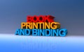 book printing and binding on blue
