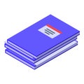 Book production icon, isometric style Royalty Free Stock Photo