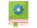 Book qoran islam ramadan single isolated icon with flat style