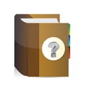 Book with question mark illustration design Royalty Free Stock Photo