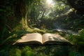 Book in the rainforest. AI generative Royalty Free Stock Photo