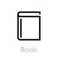 Book read icon. Editable line vector.