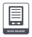 book reader icon in trendy design style. book reader icon isolated on white background. book reader vector icon simple and modern Royalty Free Stock Photo