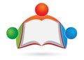 Book reader logo Royalty Free Stock Photo