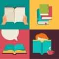 Book and reading concept vector design